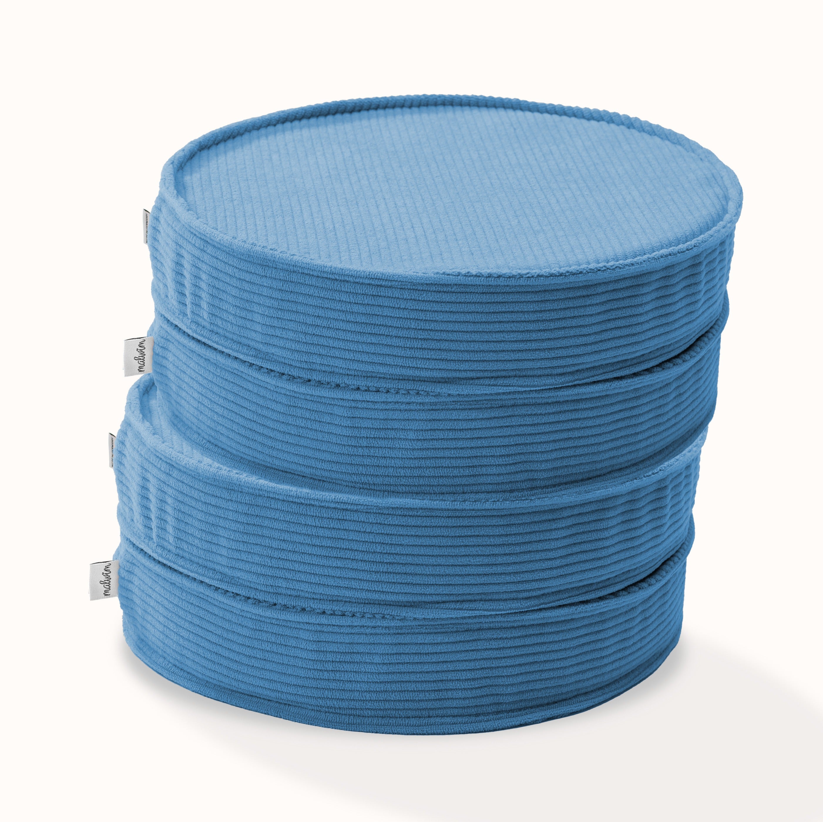 Loopis Cord 4er Set aus azurblauem Cord für Kinder – handgefertigt und OEKO-TEX zertifiziert – malwim
