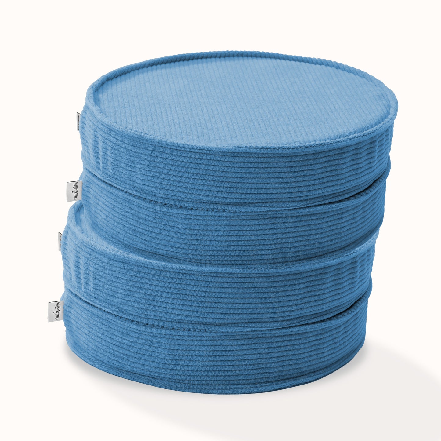 Loopis Cord 4er Set aus azurblauem Cord für Kinder – handgefertigt und OEKO-TEX zertifiziert – malwim
