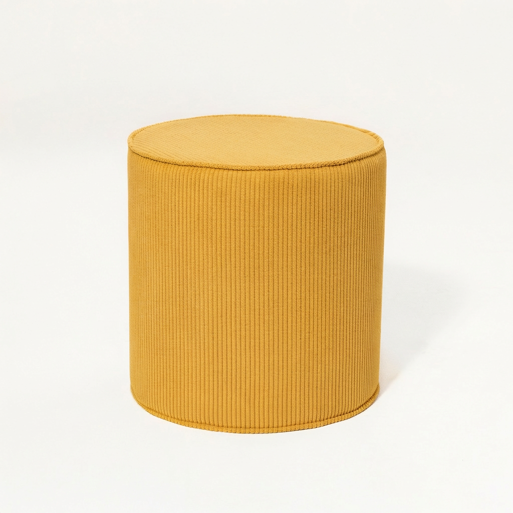 Pouf Cord aus goldgelbem Cord für Kinder – handgefertigt und OEKO-TEX zertifiziert – malwim

