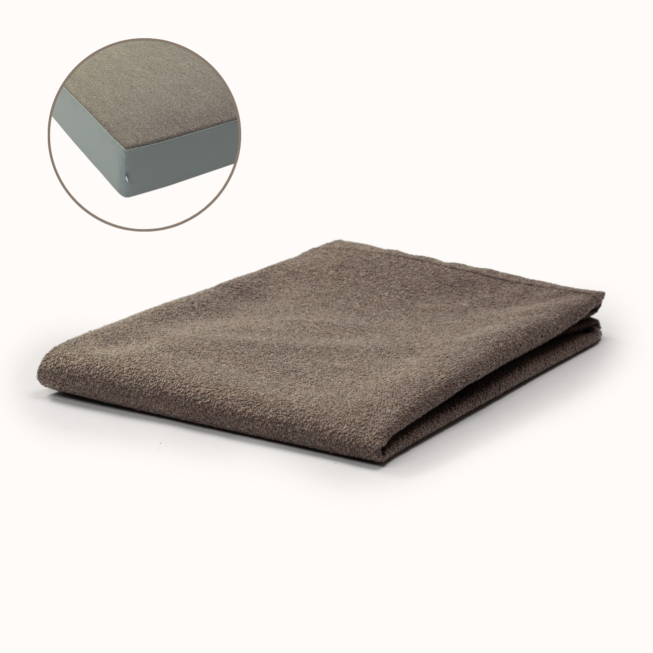 Wechselbezug Bouclé aus dunkelgrau-grauem Bouclé für Kinder – handgefertigt und OEKO-TEX zertifiziert – malwim

